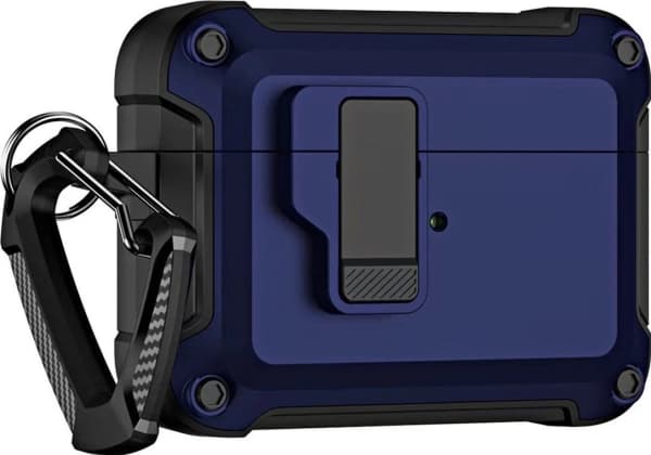 Tech-Protect Pro Armour Airpods Case with hook - AirPods 4 navy
