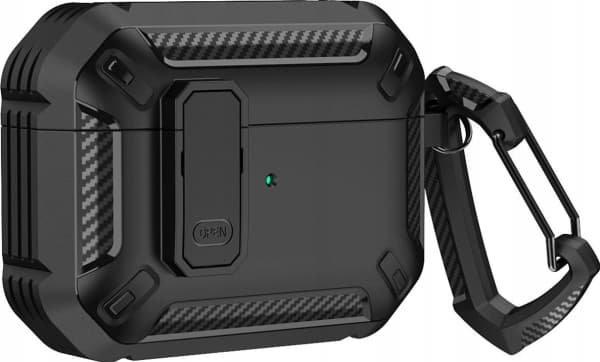 Hurtel Armour Airpods Case with hook - AirPods 4 black