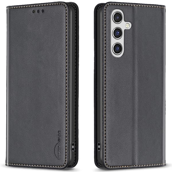 BINFEN COLOR Til Samsung Galaxy A16 Etui Kortholder Telefoncover - Sort