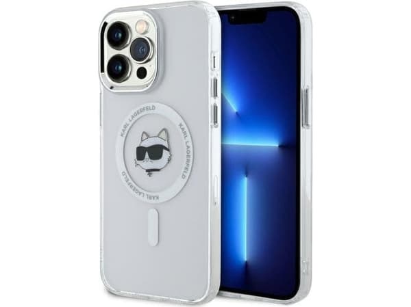 Karl Lagerfeld Karl Lagerfeld KLHMP13XHLSCHH iPhone 13 Pro Max 6.7" biały/white hardcase IML Metal Choupette Head MagSafe
