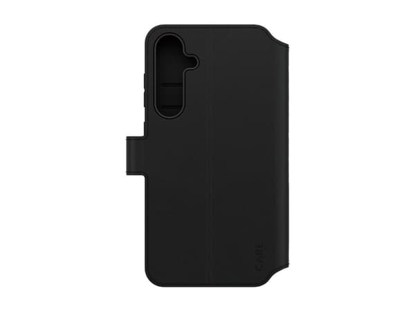 CARE by PanzerGlass - Lommebok for mobiltelefon - med stativ - termoplast-polyuretan (TPU), polyuretanlær - svart - for Samsung Galaxy S24 FE