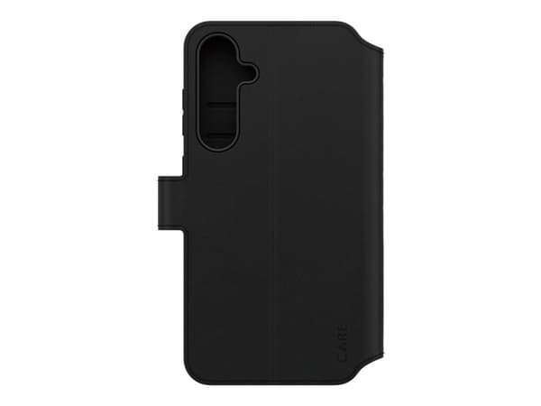 CARE by PanzerGlass - Lommebok for mobiltelefon - med stativ - termoplast-polyuretan (TPU), polyuretanlær - svart - for Samsung Galaxy S24 FE