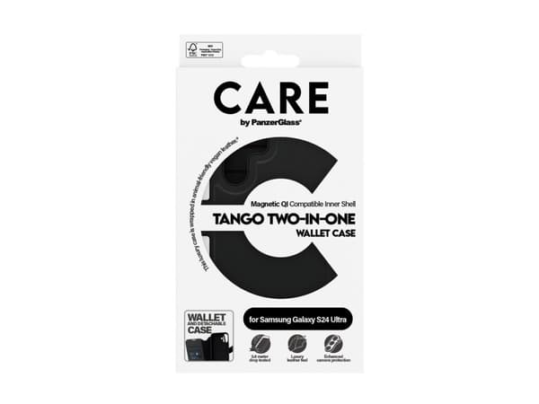CARE by PanzerGlass Tango - Lommebok for mobiltelefon - 2-i-1 lommebok - termoplast-polyuretan (TPU), polyuretan (PU) - for Samsung Galaxy S24 Ultra