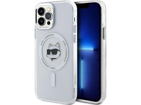 Karl Lagerfeld IML Metal Choupette Head MagSafe - Deksel iPhone 12 / iPhone 12 Pro (biły)