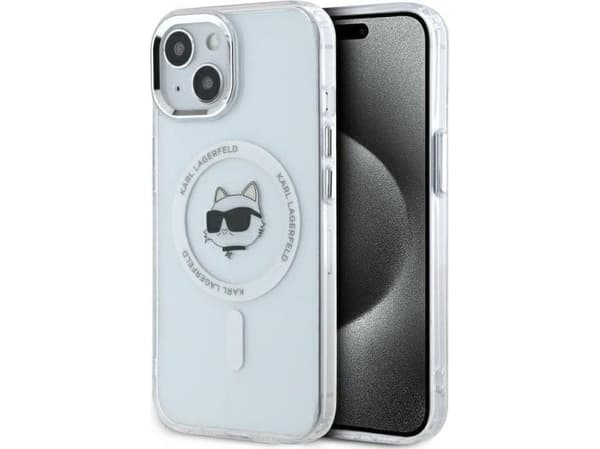 Karl Lagerfeld Karl Lagerfeld KLHMP15SHLSCHH iPhone 15 6.1" biały/white hardcase IML Metal Choupette Head MagSafe