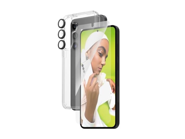 PanzerGlass 3-in-1 Pack Samsung Galaxy S24 Plus| UWF, Samsung, Samsung - Galaxy S24 Plus, Torr applicering, Reptålig, Stöttålig, Transparent, 1 styck