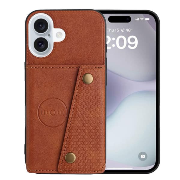 iPhone 16 - Stilsäkert Skal med Korthållare