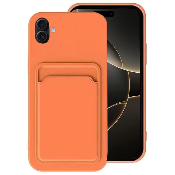 iPhone 16 - Smidigt Skal med Korthållare i Flera färgval