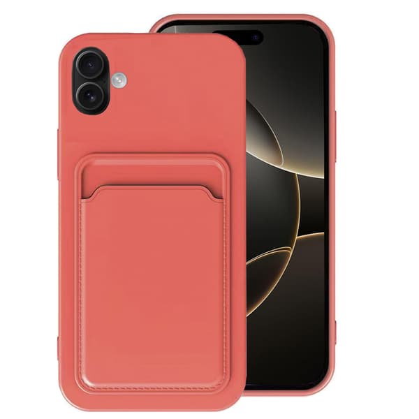 iPhone 16 - Smidigt Skal med Korthållare i Flera färgval