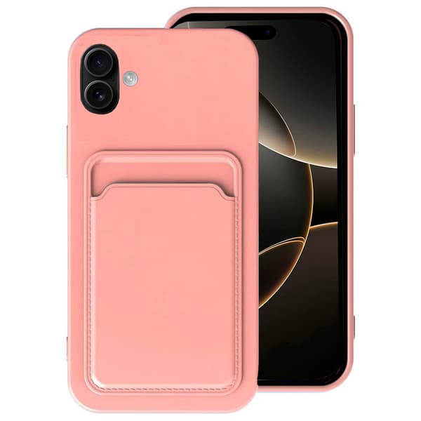 iPhone 16 - Smidigt Skal med Korthållare i Flera färgval
