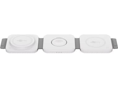 Goobay-lader 3-i-1 trådløs lader, sammenleggbar, 15 W Hvit