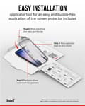 Miniatyrbilde 7 av 8: 3SIXT 4in1 Protection Bundle mobilskall, skjermbeskytter, kamerabeskytter og stressfri applikator, kompatibel med Samsung Galaxy S24, gjennomsiktig