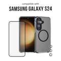 Miniatyrbilde 1 av 8: 3SIXT 4in1 Protection Bundle mobilskall, skjermbeskytter, kamerabeskytter og stressfri applikator, kompatibel med Samsung Galaxy S24, gjennomsiktig