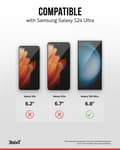Miniatyrbilde 5 av 8: 3SIXT 4in1 Protection Bundle mobilskall, skjermbeskytter, kamerabeskytter og stressfri applikator, kompatibel med Samsung Galaxy S24 Ultra, gjennomsik