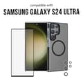 Miniatyrbilde 2 av 8: 3SIXT 4in1 Protection Bundle mobilskall, skjermbeskytter, kamerabeskytter og stressfri applikator, kompatibel med Samsung Galaxy S24 Ultra, gjennomsik