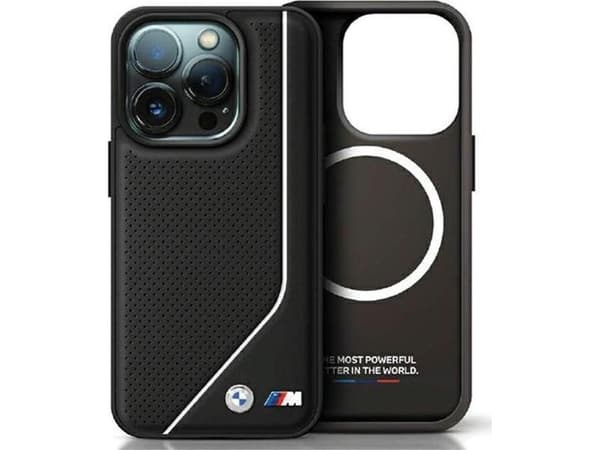 BMW BMW Perforated Twisted Line MagSafe - Etui iPhone 15 (czarny)