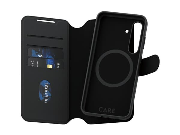 CARE by PanzerGlass Tango - Lommebok for mobiltelefon - to-i-én - 100 % resirkulert polykarbonat, 35 % resirkulert polyuretan (PU), veganlær - for Sa