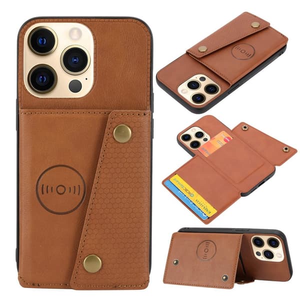 Ett Skal som Gör Mer - FLOVEME Retro Plånboksskal för iPhone 16 Pro Max