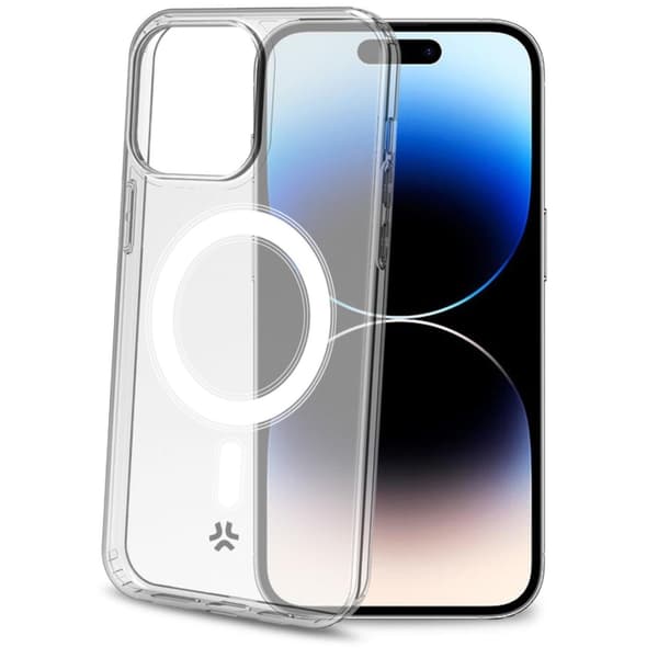 Celly Gelskinmag TPU Cover MagSafe-kompatibelt iPhone 15 Pro Transparent