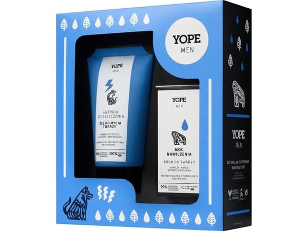 YOPE_SET Men Tre ansiktsvaskegel 150ml + Moisturizing Creme 50ml