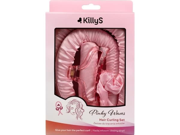KILLYS_Hair curling rolleri, jossa on scrunchie ja Pinky solki