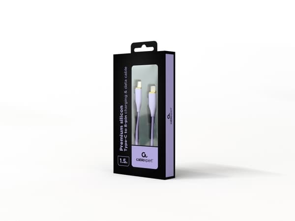 Cablexpert Premium - Lightning-kabel - 24 pin USB-C hann til Lightning hann - 1.5 m - fiolett - data & charge, formstøpt