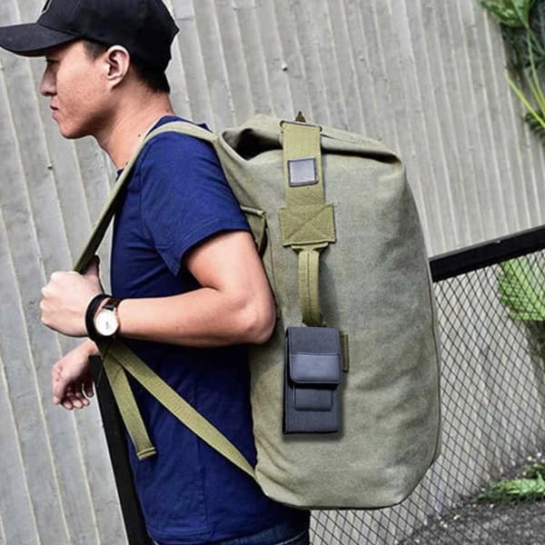 Nylon Midjeväska med Bältesklämma - Perfekt för iPhone & Samsung!