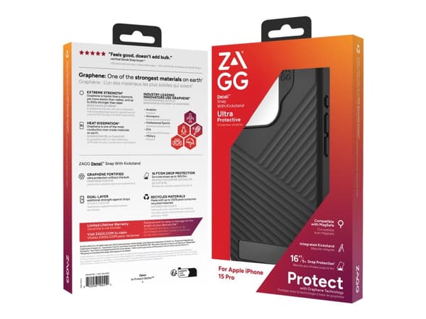ZAGG Denali Snap KS iP15 Pro Black EN/FR