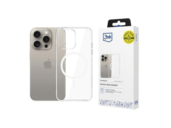 3MK Clear MagCase, Etui, Apple, iPhone 15 Pro, 15,5 cm (6.12"), Gjennomsiktig