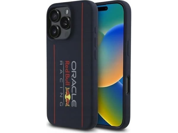 Red Bull Red Bull Red Bull Silikon Vertikal Logo MagSafe Apple iPhone 16 Pro Telefonskal Blå