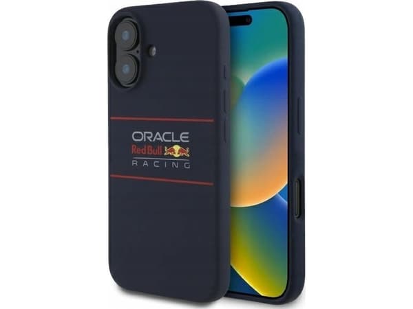 Red Bull Red Bull Red Bull Silikon Horisontell Logo MagSafe Apple iPhone 16 Plus Telefonskal Blå