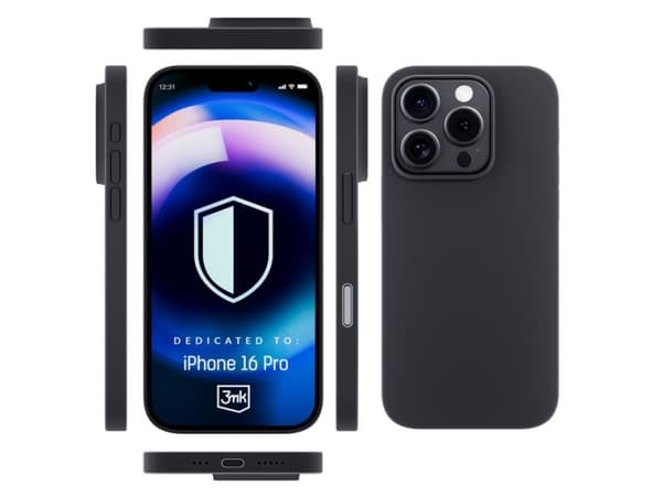 3MK Hardy Silicone MagCase pro, Omslag, Apple, iPhone 16 Pro, 16 cm (6.3"), grafit