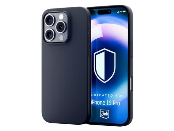 3MK Hardy Silicone MagCase pro, Cover, Apple, iPhone 16 Pro, 16 cm (6.3"), Graphite