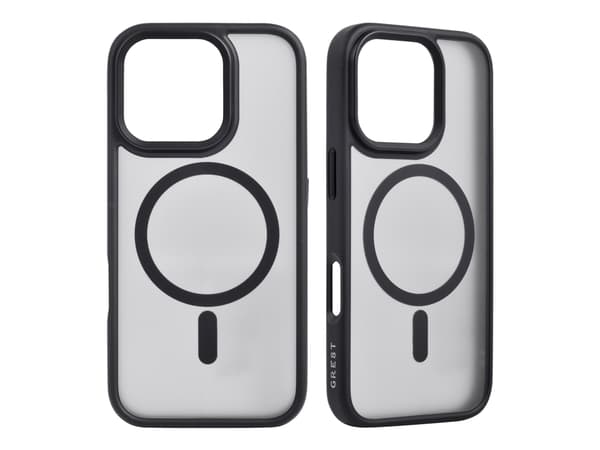 GRE8T - Baksidedeksel for mobiltelefon - GRS - MagSafe-samsvar - svart - B2B - for Apple iPhone 16 Pro