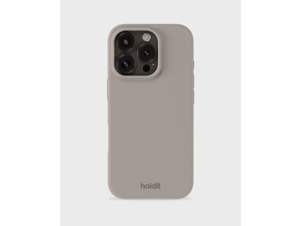 HoldIt silikoni, kansi, Apple, iPhone 16 Pro, 16 cm (6,3"), harmaanruskea