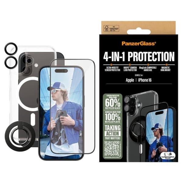 PanzerGlass iPhone 16 6.1'' 4-in-1-suojapaketti