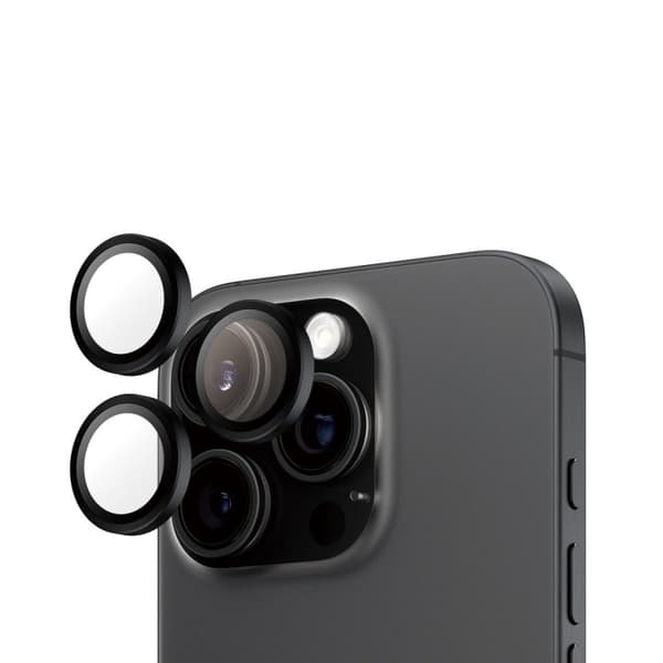PanzerGlass Hoops-objektiivisuoja - iPhone 16 Pro/iPhone 16 Pro Max - Musta