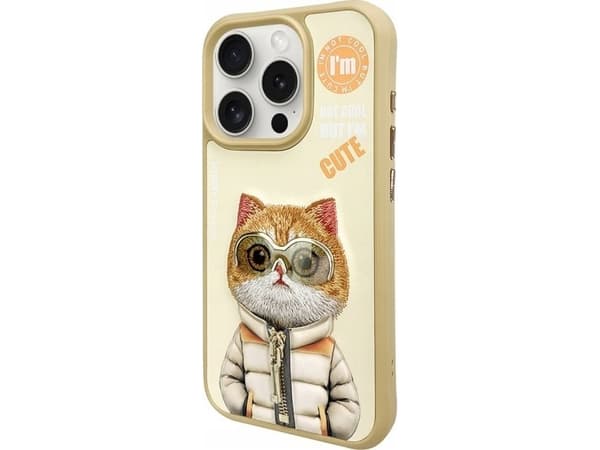 Nimmy case iPhone 15 Pro Max 6.7" khaki Cool&Cute 2.0 Cat