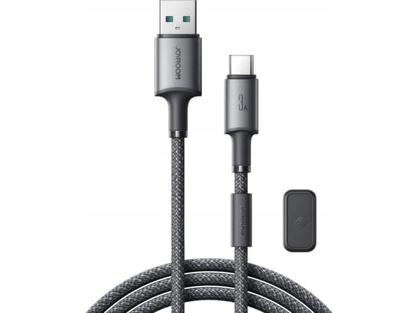 Joyroom S-A50 Unlimited Series 3A USB-A - USB-C-kabel med magnetisk organiser 1,2m - grå