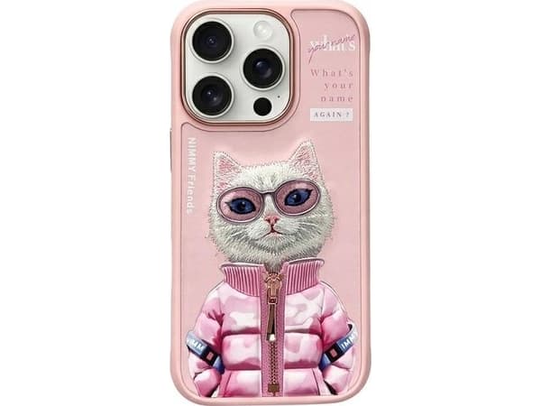 Nimmy Apple iPhone 16 Pro Max 6,9" telefondeksel rosa Cool&Cute 2.0 Cat