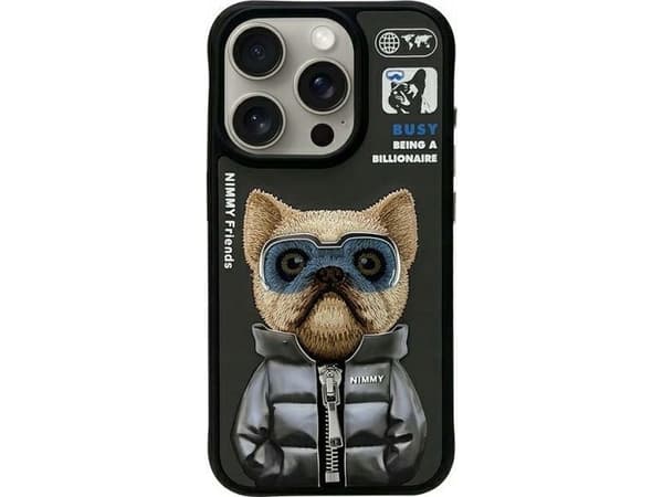 Nimmy iPhone 15 Pro 6.1" Case Black Cool&Cute 2.0 Dog