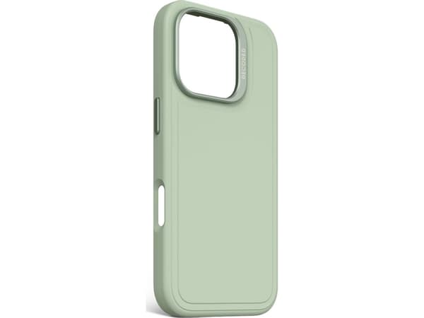 Decoded AntiMicrobial Silicone Stacks Backcover - skyddsfodral i silikon för iPhone 16 Pro kompatibelt med MagSafe (dimgrön)