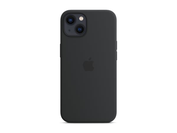Apple - Baksidesskydd för mobiltelefon - MagSafe-kompatibilitet - silikon - midnatt - för iPhone 13