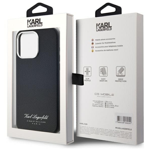 Karl Lagerfeld iPhone 15 Pro Max Mobilskal Hotel RSG - Svart