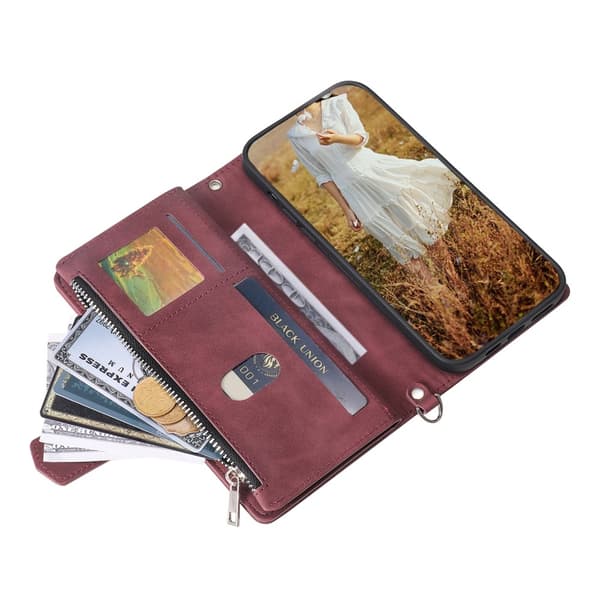 Til Xiaomi Redmi 14C Zipper Wallet Case Rhombus Telefoncover