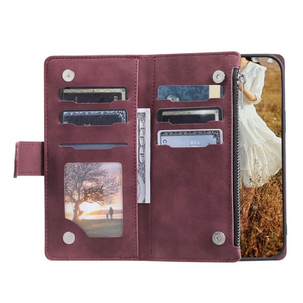 Til Xiaomi Redmi 14C Zipper Wallet Case Rhombus Telefoncover