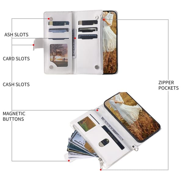 Til Xiaomi Redmi 14C Zipper Wallet Case Rhombus Telefoncover