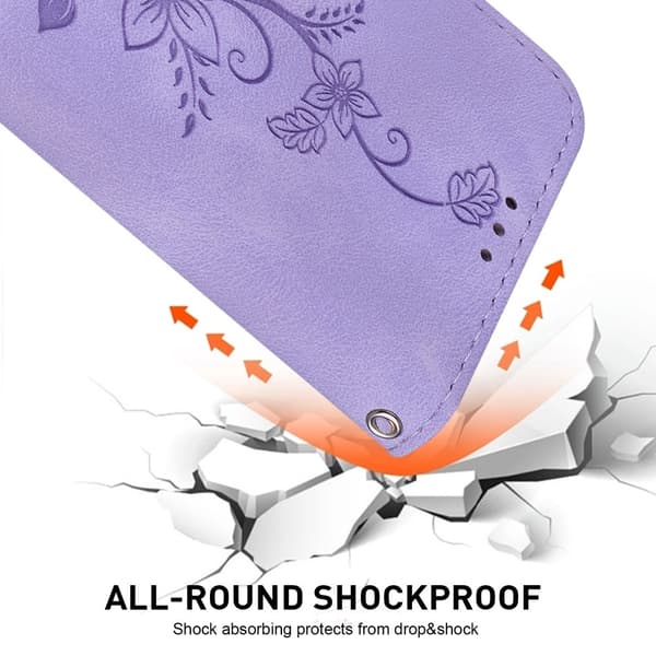 Til Xiaomi Redmi 14C 4G Cover Lily Flower Imprint Telefoncover med Støtte