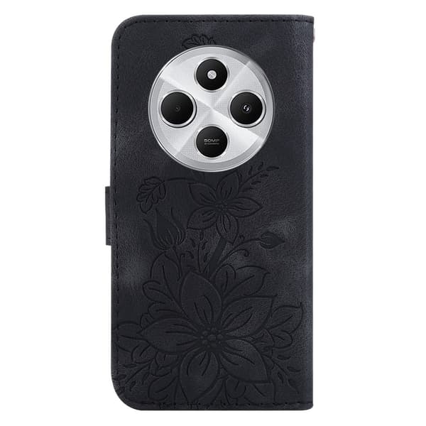 Til Xiaomi Redmi 14C 4G Cover Lily Flower Imprint Telefoncover med Støtte