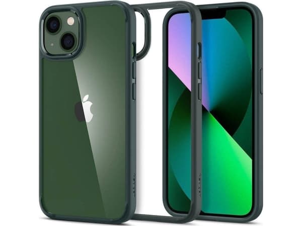 Spigen Ultra Hybrid, Omslag, Apple, iPhone 13, Grön